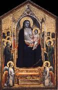 GIOTTO di Bondone Throning God mother with the child Sweden oil painting artist